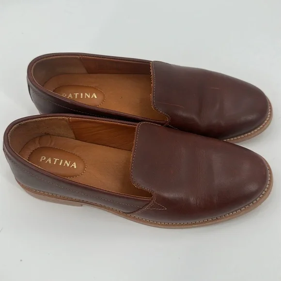 Portland Leather Patina Classic Loafers Deep Red 10 - Picture 2 of 8